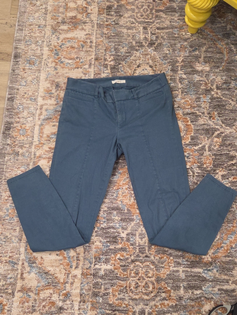 LOFT Slate Blue Skinny Ankle Pants